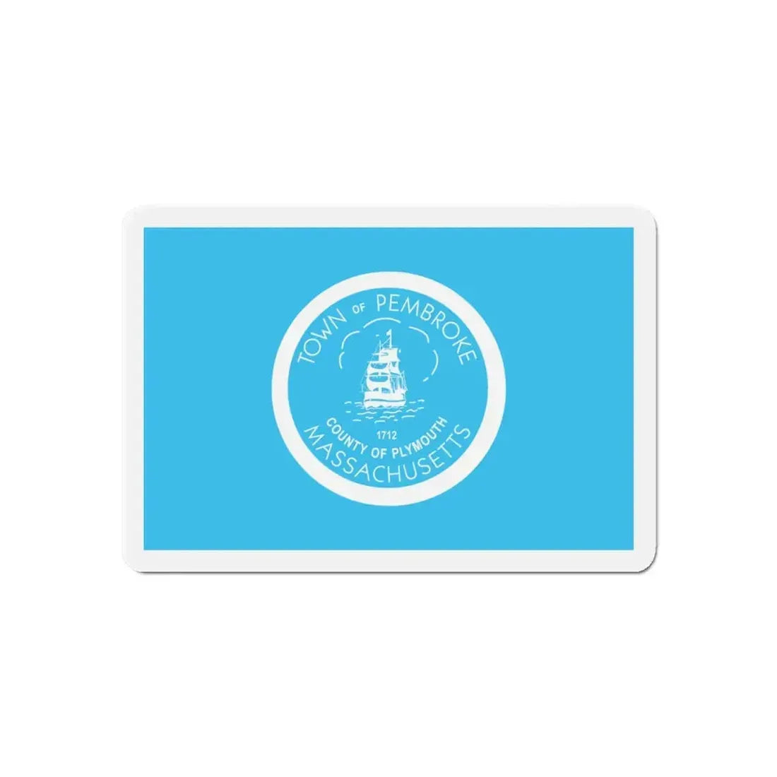 Flag of Pembroke Massachusetts - Refrigerator Magnet 6 Inch - The Sticker Space