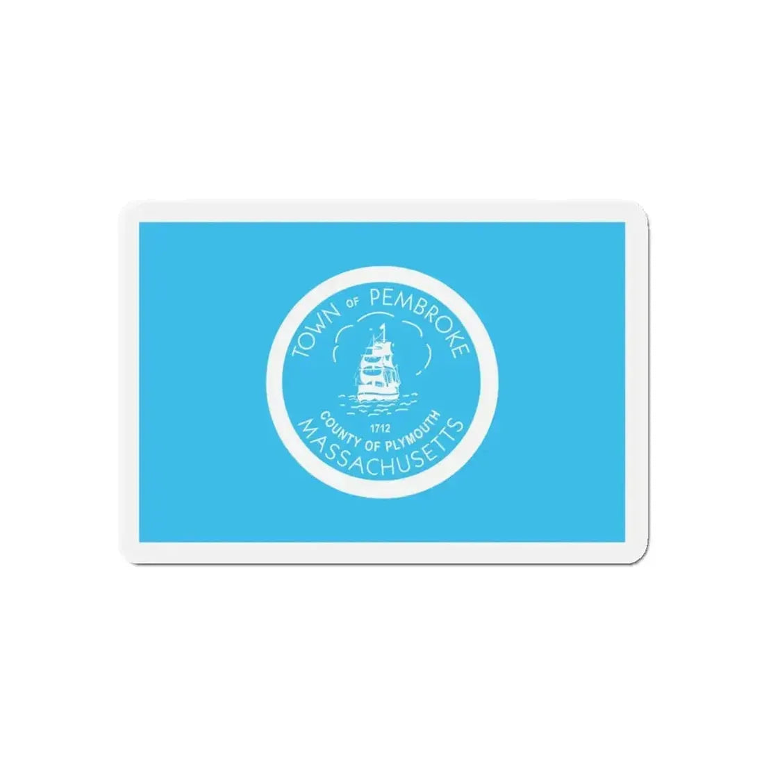 Flag of Pembroke Massachusetts - Refrigerator Magnet - The Sticker Space