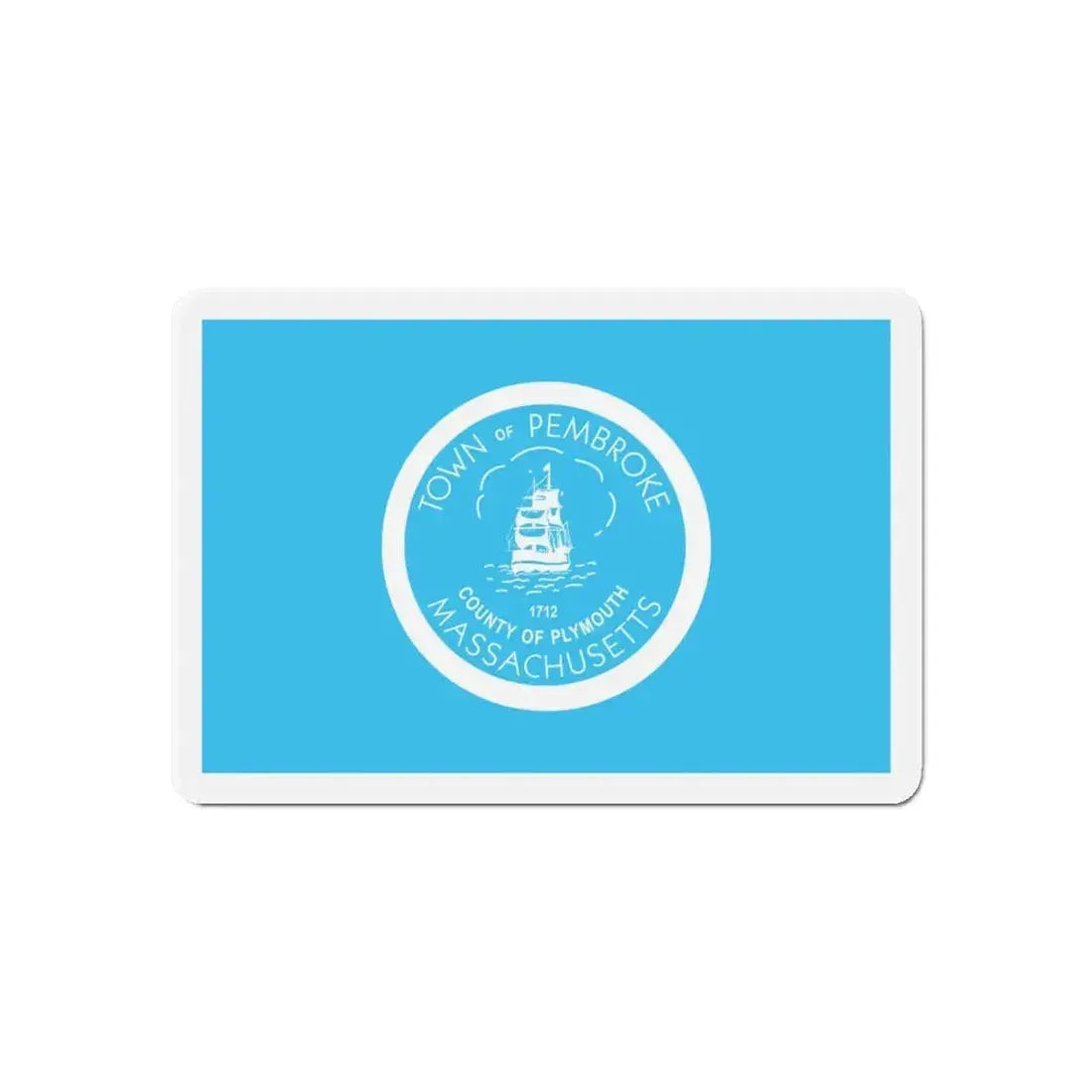 Flag of Pembroke Massachusetts - Refrigerator Magnet - The Sticker Space