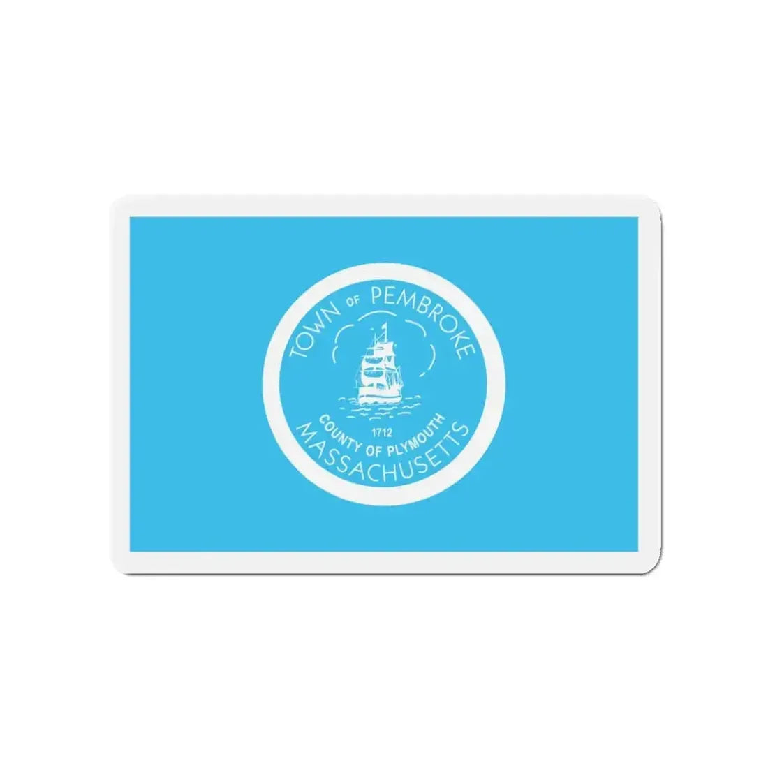 Flag of Pembroke Massachusetts - Refrigerator Magnet - The Sticker Space