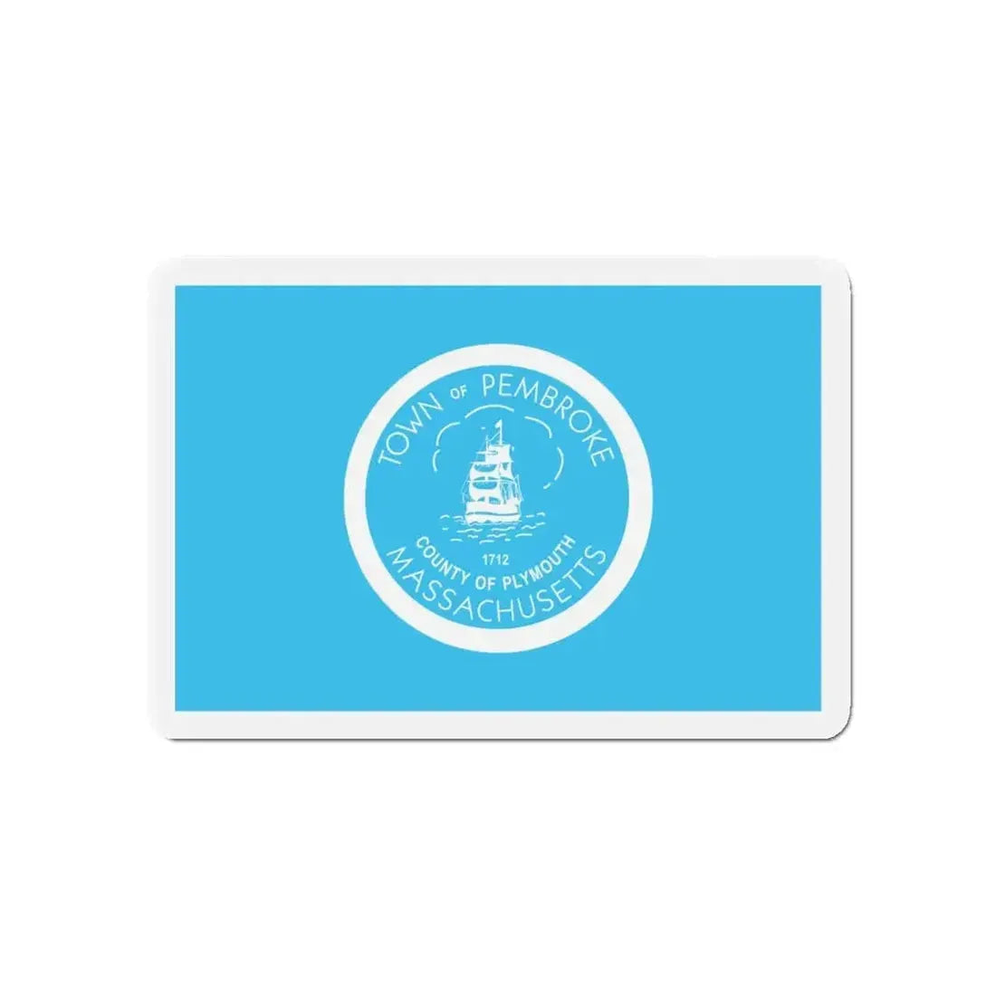 Flag of Pembroke Massachusetts - Refrigerator Magnet - The Sticker Space