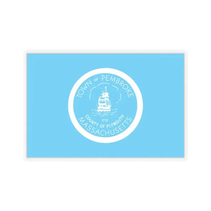 Flag of Pembroke, Massachusetts - STICKER Vinyl Kiss-Cut Decal 2 Inch Transparent - The Sticker Space