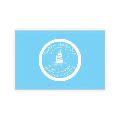 Flag of Pembroke, Massachusetts - STICKER Vinyl Kiss-Cut Decal 6 Inch Transparent - The Sticker Space