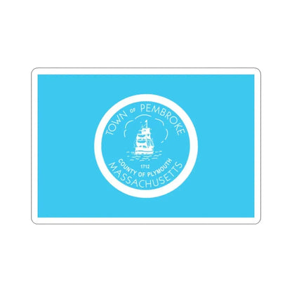 Flag of Pembroke Massachusetts USA STICKER Vinyl Die-Cut Decal 2 Inch - The Sticker Space