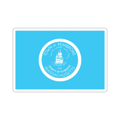 Flag of Pembroke Massachusetts USA STICKER Vinyl Die-Cut Decal-3 Inch-The Sticker Space