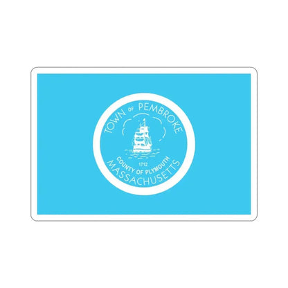 Flag of Pembroke Massachusetts USA STICKER Vinyl Die-Cut Decal 3 Inch - The Sticker Space