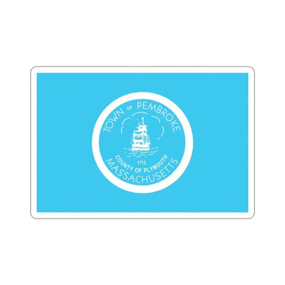Flag of Pembroke Massachusetts USA STICKER Vinyl Die-Cut Decal 3 Inch - The Sticker Space
