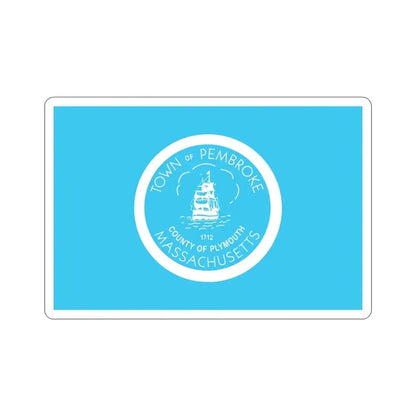 Flag of Pembroke Massachusetts USA STICKER Vinyl Die-Cut Decal 4 Inch - The Sticker Space