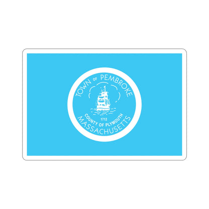 Flag of Pembroke Massachusetts USA STICKER Vinyl Die-Cut Decal-5 Inch-The Sticker Space