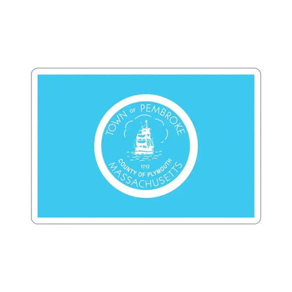 Flag of Pembroke Massachusetts USA STICKER Vinyl Die-Cut Decal 5 Inch - The Sticker Space