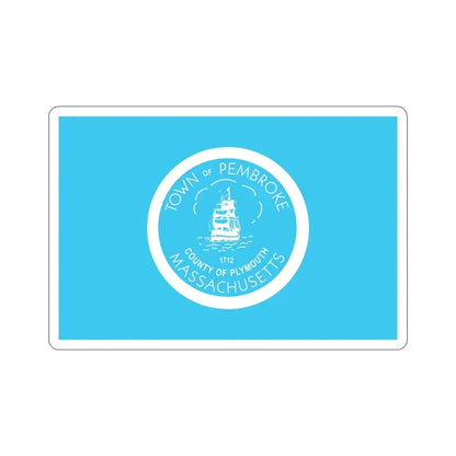 Flag of Pembroke Massachusetts USA STICKER Vinyl Die-Cut Decal 5 Inch - The Sticker Space