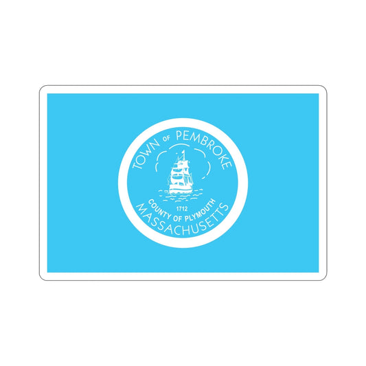 Flag of Pembroke Massachusetts USA STICKER Vinyl Die-Cut Decal-6 Inch-The Sticker Space