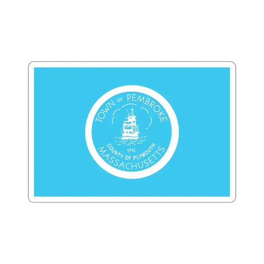 Flag of Pembroke Massachusetts USA STICKER Vinyl Die-Cut Decal 6 Inch - The Sticker Space