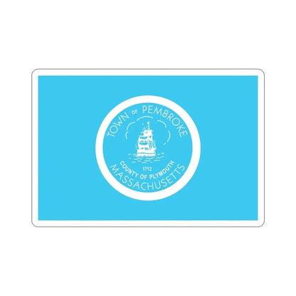 Flag of Pembroke Massachusetts USA STICKER Vinyl Die-Cut Decal 6 Inch - The Sticker Space