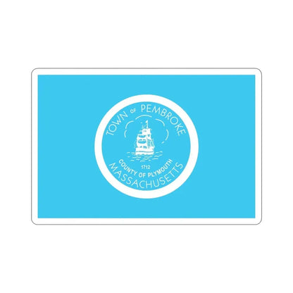 Flag of Pembroke Massachusetts USA STICKER Vinyl Die-Cut Decal - The Sticker Space