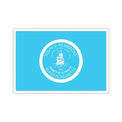 Flag of Pembroke Massachusetts USA STICKER Vinyl Die-Cut Decal - The Sticker Space