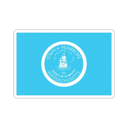 Flag of Pembroke Massachusetts USA STICKER Vinyl Die-Cut Decal - The Sticker Space