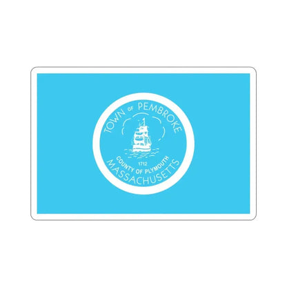 Flag of Pembroke Massachusetts USA STICKER Vinyl Die-Cut Decal - The Sticker Space