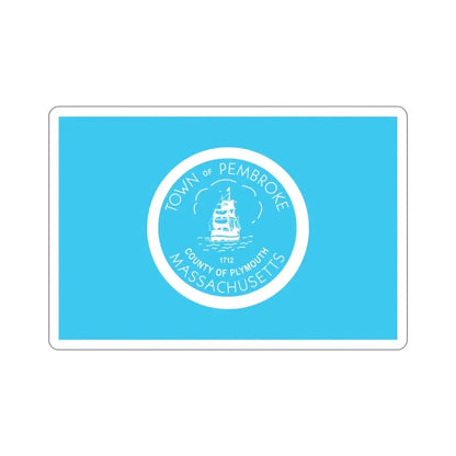 Flag of Pembroke Massachusetts USA STICKER Vinyl Die-Cut Decal - The Sticker Space
