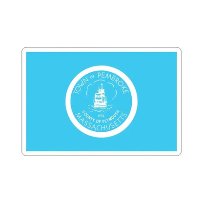 Flag of Pembroke Massachusetts USA STICKER Vinyl Die-Cut Decal - The Sticker Space