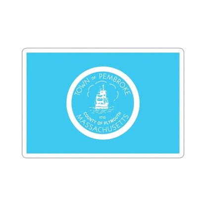 Flag of Pembroke Massachusetts USA STICKER Vinyl Die-Cut Decal - The Sticker Space