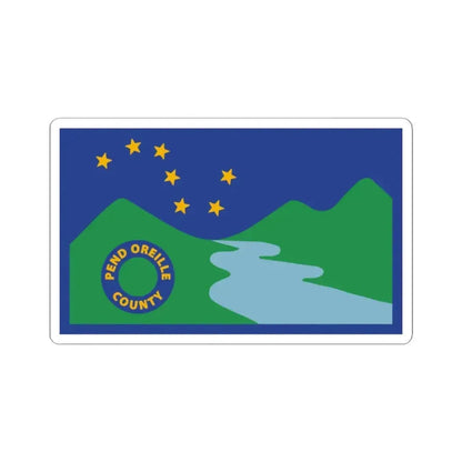 Flag of Pend Oreille County Washington (United States) STICKER Vinyl Kiss-Cut Decal 2 Inch White - The Sticker Space