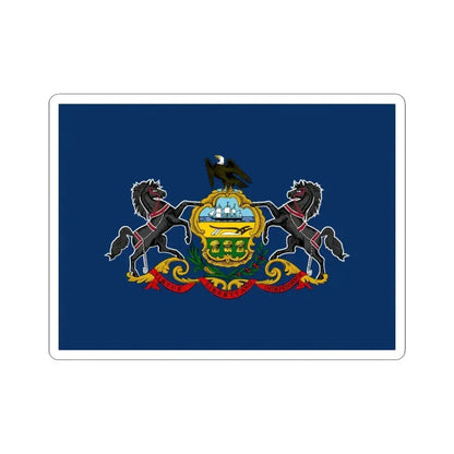 Flag of Pennsylvania (United States) STICKER Vinyl Kiss-Cut Decal 3 Inch White - The Sticker Space