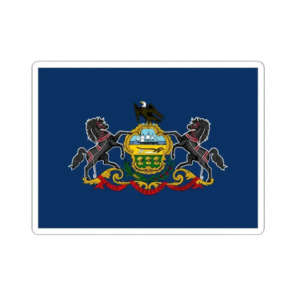 Flag of Pennsylvania (United States) STICKER Vinyl Kiss-Cut Decal 4 Inch White - The Sticker Space