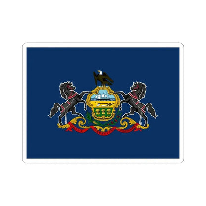 Flag of Pennsylvania (United States) STICKER Vinyl Kiss-Cut Decal 6 Inch White - The Sticker Space