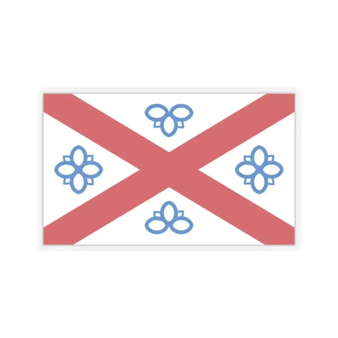 Flag of Penrith UK - STICKER Vinyl Kiss-Cut Decal 2 Inch Transparent - The Sticker Space