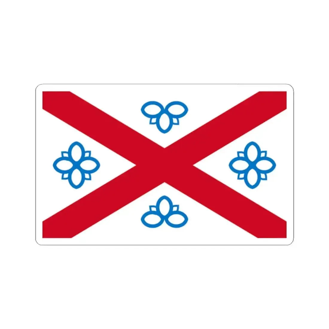 Flag of Penrith UK - STICKER Vinyl Kiss-Cut Decal 2 Inch White - The Sticker Space