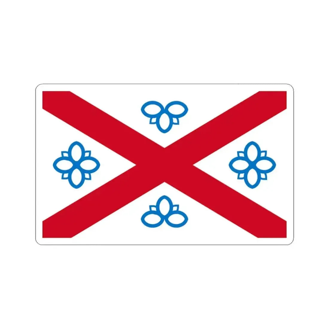 Flag of Penrith UK - STICKER Vinyl Kiss-Cut Decal 3 Inch White - The Sticker Space