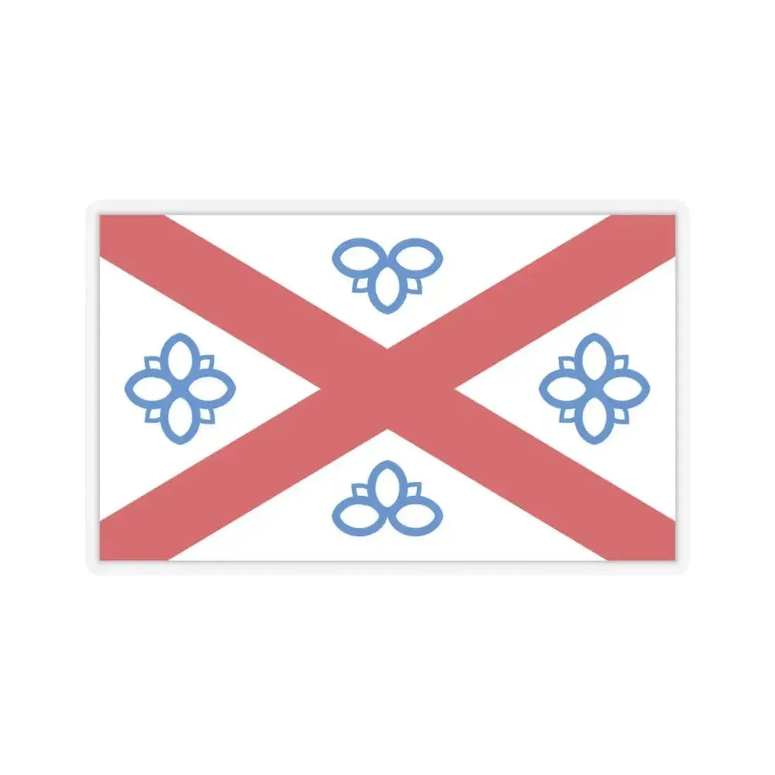 Flag of Penrith UK - STICKER Vinyl Kiss-Cut Decal 4 Inch Transparent - The Sticker Space