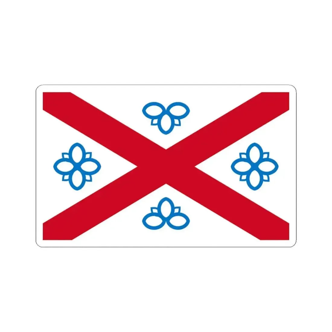 Flag of Penrith UK - STICKER Vinyl Kiss-Cut Decal 4 Inch White - The Sticker Space