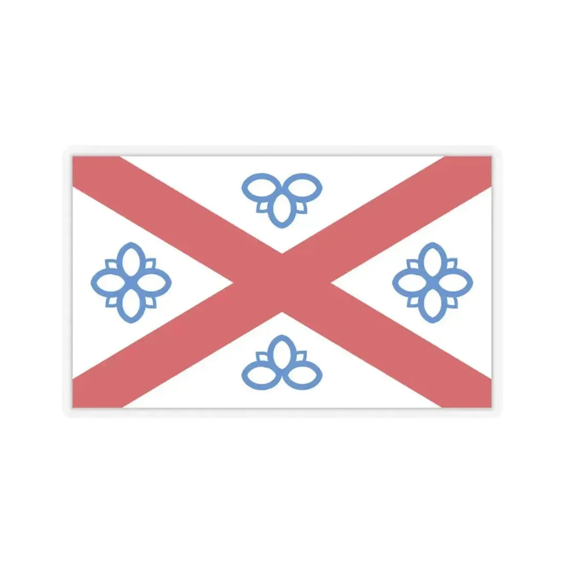 Flag of Penrith UK - STICKER Vinyl Kiss-Cut Decal 6 Inch Transparent - The Sticker Space