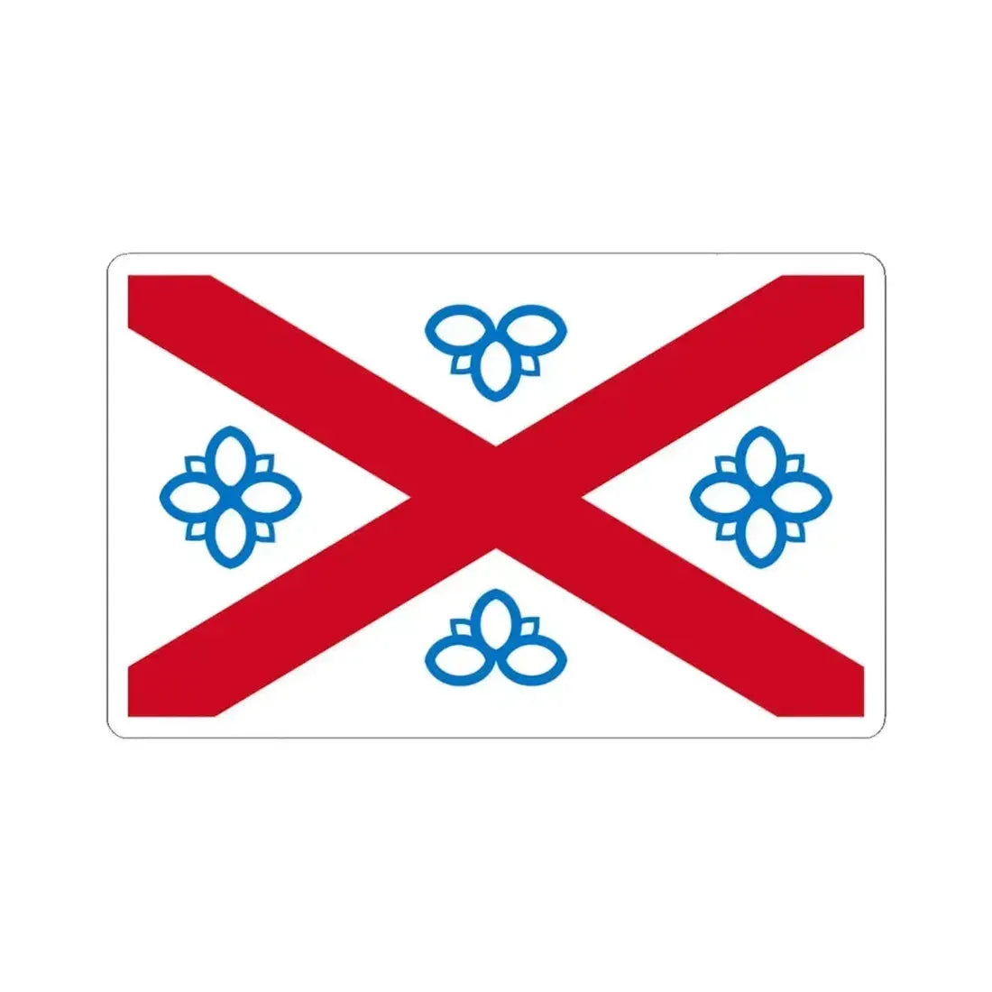 Flag of Penrith UK - STICKER Vinyl Kiss-Cut Decal 6 Inch White - The Sticker Space