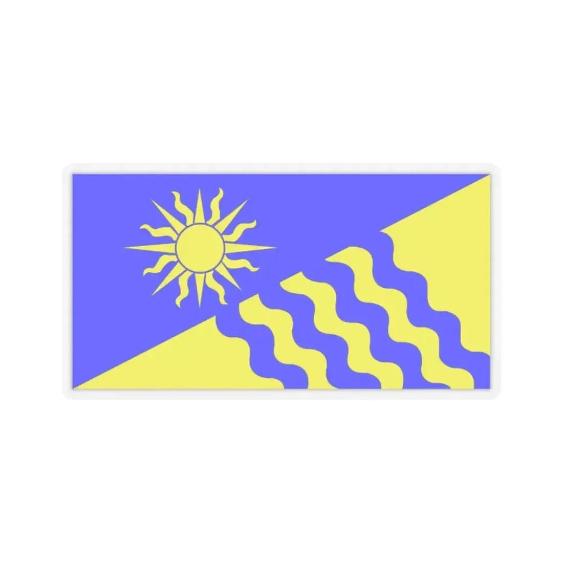 Flag of Penticton BC Canada - STICKER Vinyl Kiss-Cut Decal 2 Inch Transparent - The Sticker Space