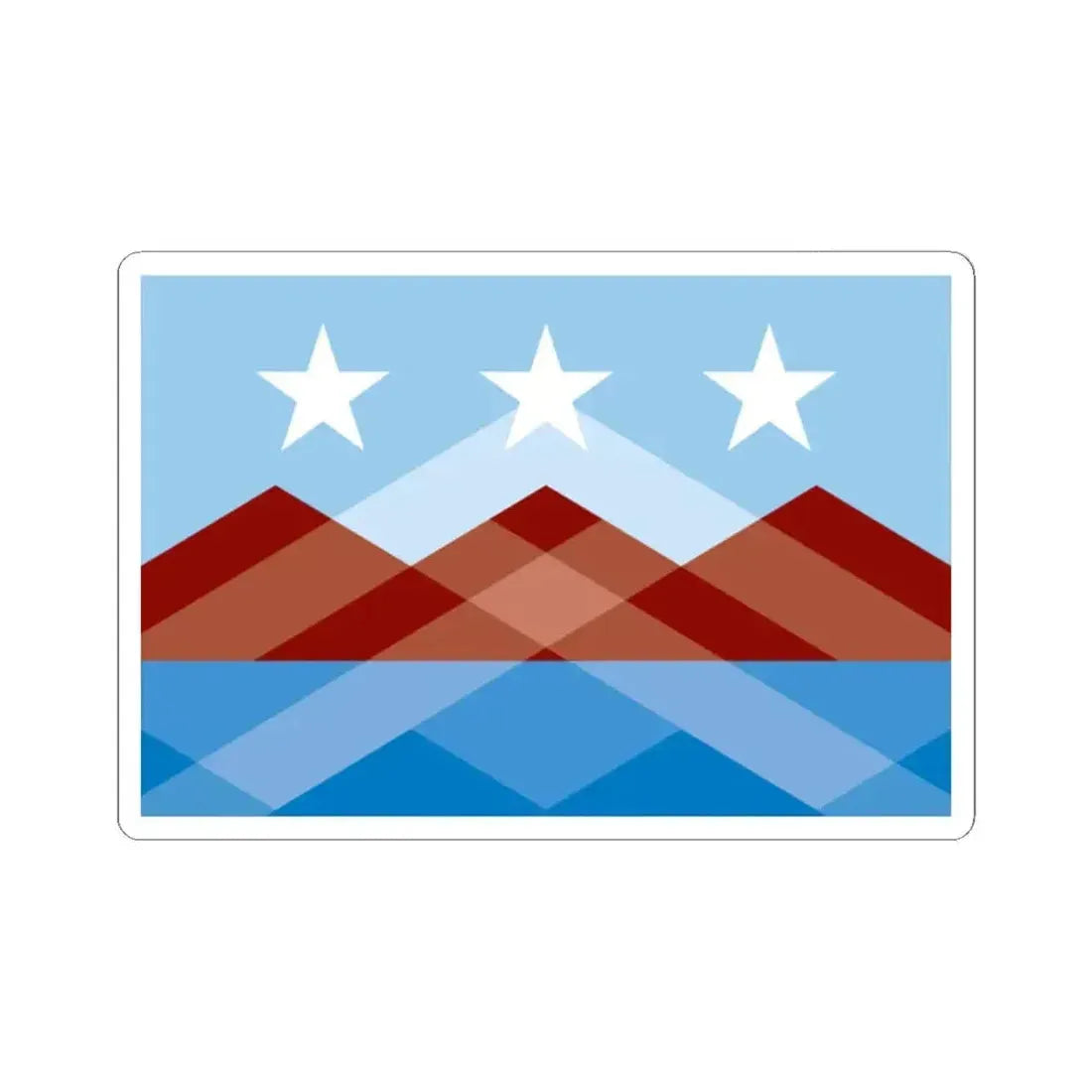 Flag of Peoria Arizona (United States) STICKER Vinyl Kiss-Cut Decal 2 Inch White - The Sticker Space