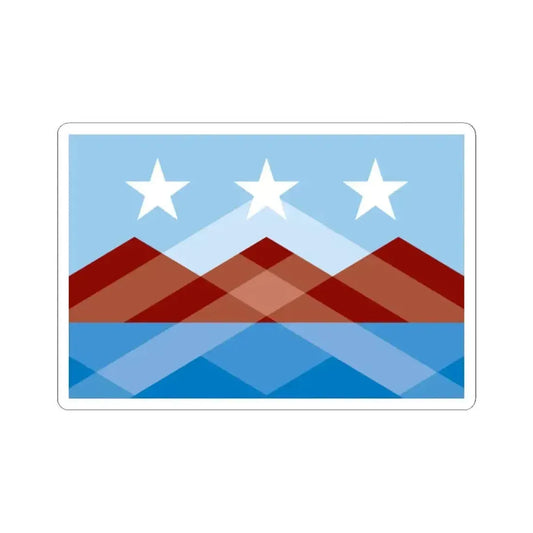 Flag of Peoria Arizona (United States) STICKER Vinyl Kiss-Cut Decal 2 Inch White - The Sticker Space