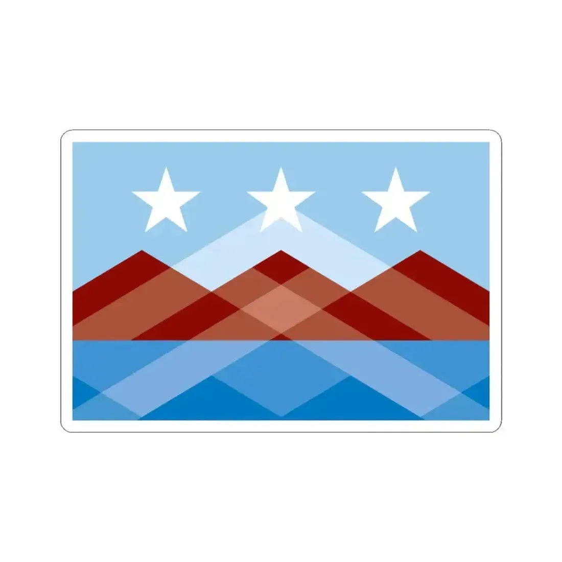 Flag of Peoria Arizona (United States) STICKER Vinyl Kiss-Cut Decal 3 Inch White - The Sticker Space