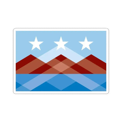 Flag of Peoria Arizona (United States) STICKER Vinyl Kiss-Cut Decal 3 Inch White - The Sticker Space