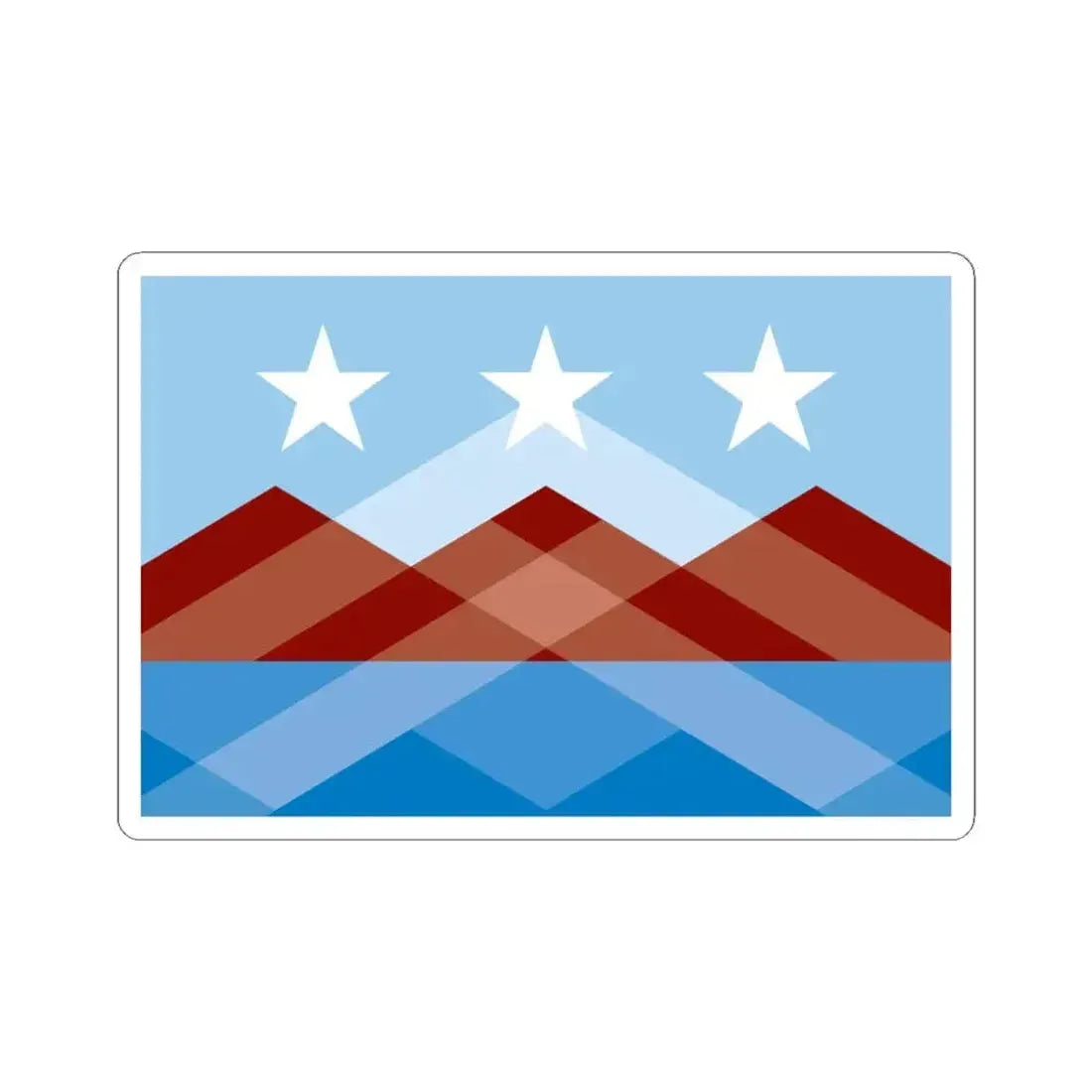 Flag of Peoria Arizona (United States) STICKER Vinyl Kiss-Cut Decal 4 Inch White - The Sticker Space