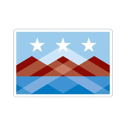 Flag of Peoria Arizona (United States) STICKER Vinyl Kiss-Cut Decal 4 Inch White - The Sticker Space