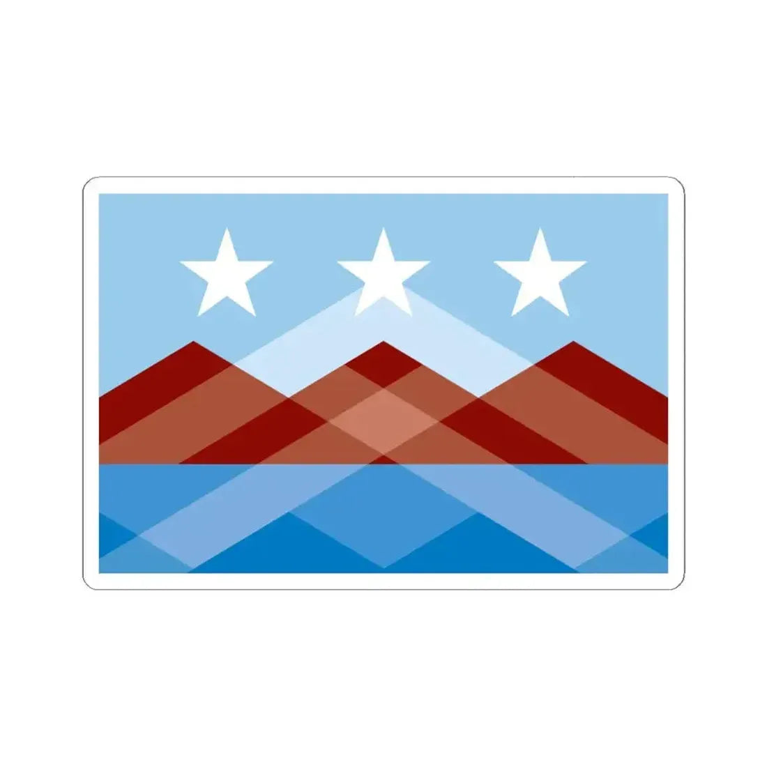 Flag of Peoria Arizona (United States) STICKER Vinyl Kiss-Cut Decal 6 Inch White - The Sticker Space