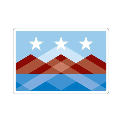 Flag of Peoria Arizona (United States) STICKER Vinyl Kiss-Cut Decal 6 Inch White - The Sticker Space