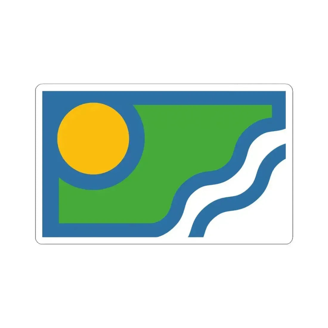 Flag of Peoria County Illinois (United States) STICKER Vinyl Kiss-Cut Decal 4 Inch White - The Sticker Space