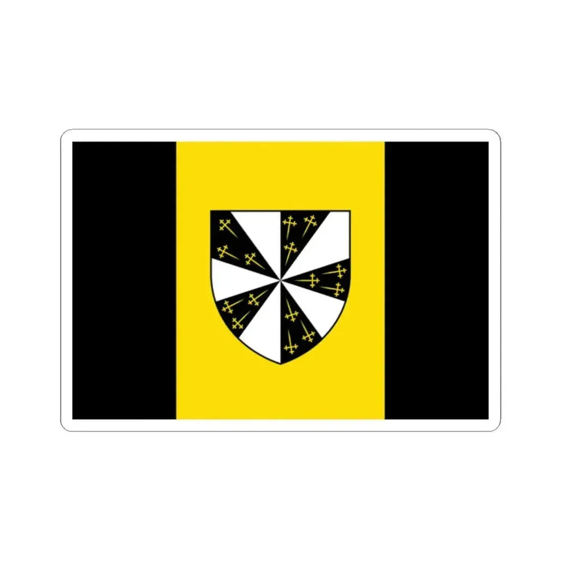 Flag of Pepingen (Belgium) STICKER Vinyl Kiss-Cut Decal 2 Inch White - The Sticker Space