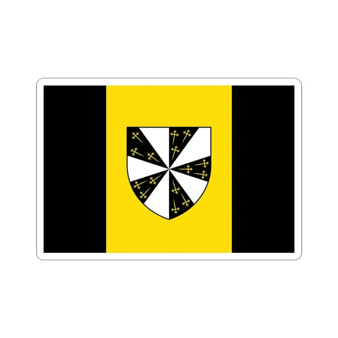 Flag of Pepingen (Belgium) STICKER Vinyl Kiss-Cut Decal 3 Inch White - The Sticker Space