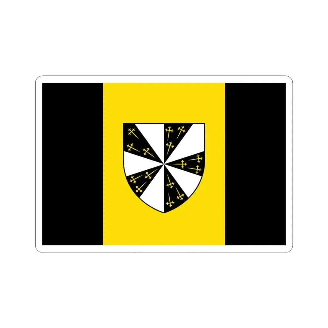 Flag of Pepingen (Belgium) STICKER Vinyl Kiss-Cut Decal 4 Inch White - The Sticker Space