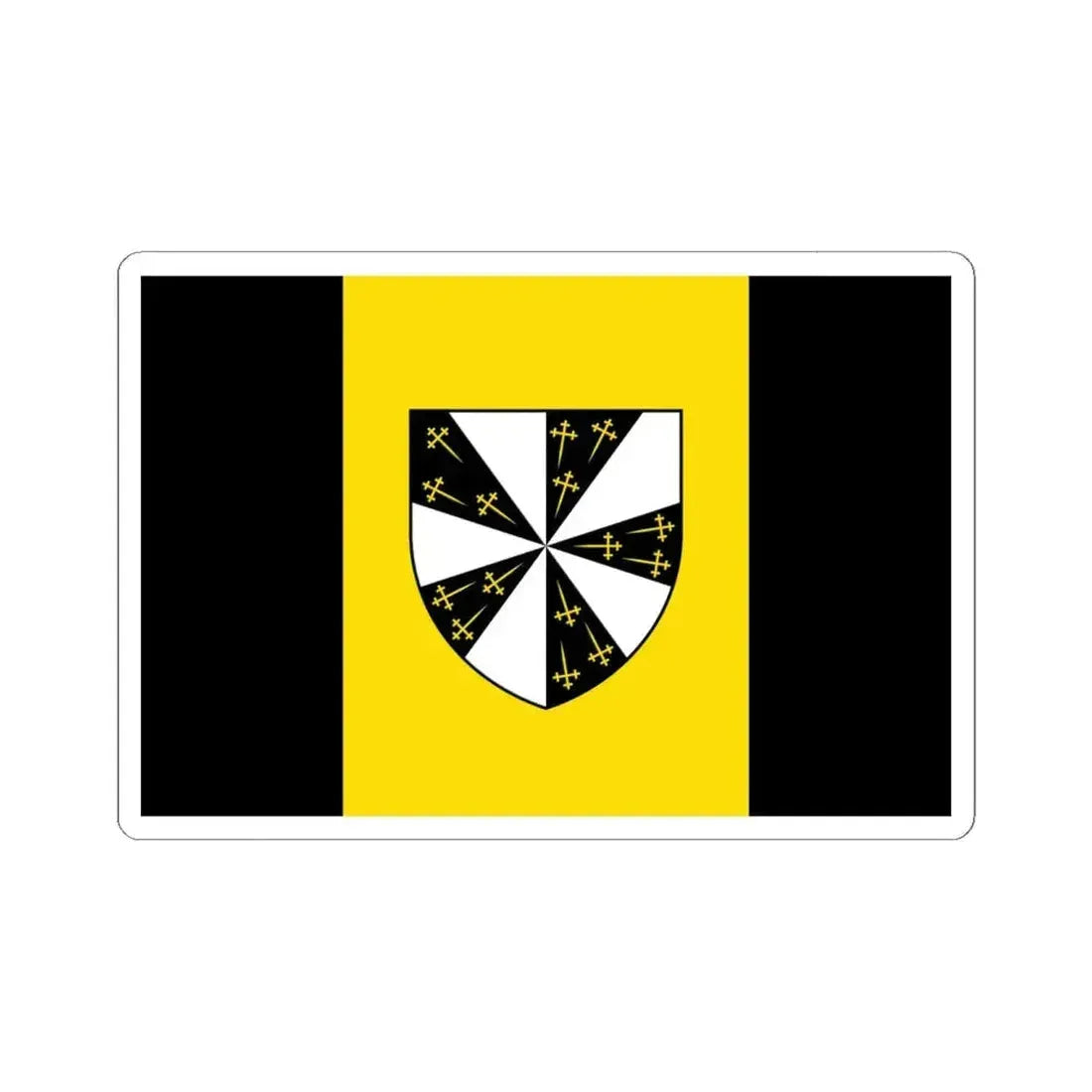 Flag of Pepingen (Belgium) STICKER Vinyl Kiss-Cut Decal 6 Inch White - The Sticker Space